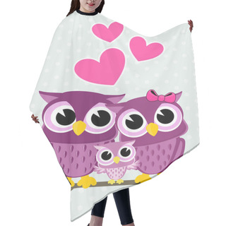 Personality  Cute Owls Family Hair Cutting Cape