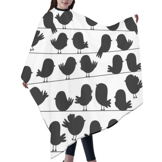 Personality  Cute Cartoon Style Bird Silhouettes In Vector Format Hair Cutting Cape
