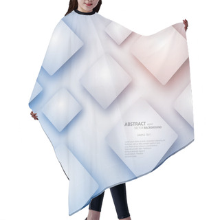 Personality  Vector Design - Eps10 Overlapping Squares Concept Illustration Hair Cutting Cape