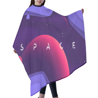 Personality  Vector Background On The Theme Of Outer Space Hair Cutting Cape
