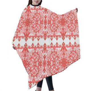 Personality  Ukrainian Folk Art. Traditional National Embroidered Seamless Pattern. Abstract Vector Texture Hair Cutting Cape