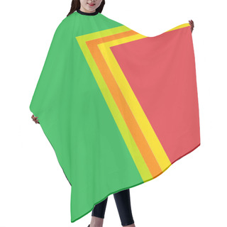 Personality  Geometric Green, Red, Yellow And Orange Background With Copy Space Hair Cutting Cape