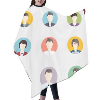 Personality  People Icons Or Avatars Hair Cutting Cape