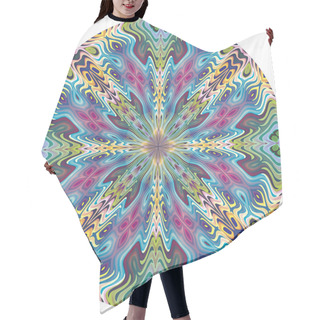 Personality  Round American Culture Pattern In Vector Art Hair Cutting Cape
