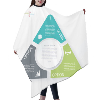 Personality  Business Concept Design With Triangle And 3 Segments. Infographi Hair Cutting Cape