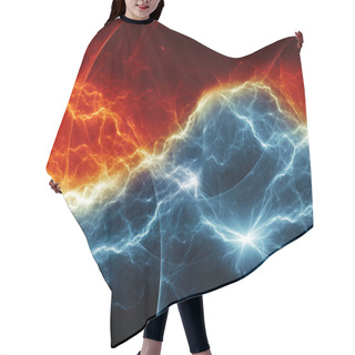 Personality  Fire And Ice Fractal Lightning Hair Cutting Cape