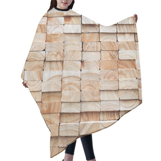 Personality  Stack Of Square Wood Planks Hair Cutting Cape