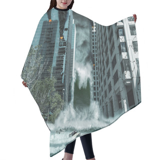Personality  City Destroyed By Tsunami Hair Cutting Cape