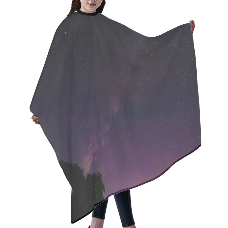 Personality  Night Landscape With Colorful Milky Way  . Hair Cutting Cape