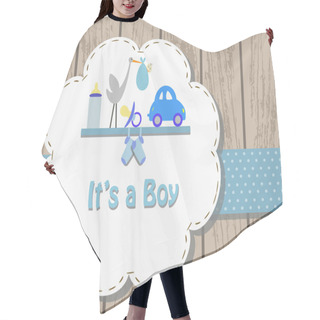 Personality  Baby Boy Announcement Card Hair Cutting Cape