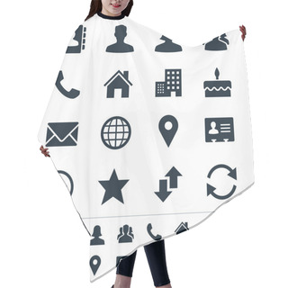 Personality  Contact Icons Hair Cutting Cape