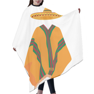 Personality  Sombrero And Mexican Poncho Hair Cutting Cape