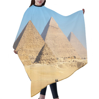 Personality  View Of The Pyramids Near Cairo City In Egypt Hair Cutting Cape