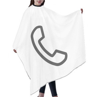 Personality  Pictograph Of Phone Icon Hair Cutting Cape
