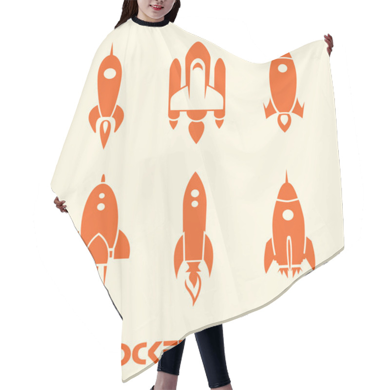 Personality  Rocket Icons Hair Cutting Cape