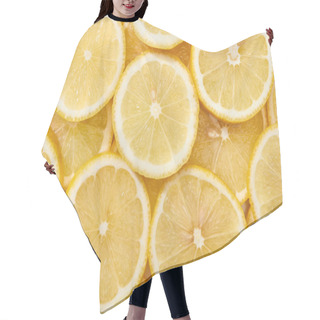 Personality  Top View Of Ripe Fresh Yellow Lemon Slices Hair Cutting Cape