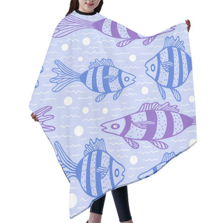 Personality  Pattern With Fish Hair Cutting Cape