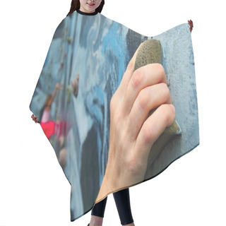 Personality  Climbing Holds Learning Climbers In Colorful Wall Hair Cutting Cape