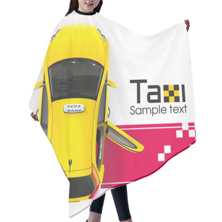 Personality  Yellow Taxi On The Red Carpet Hair Cutting Cape