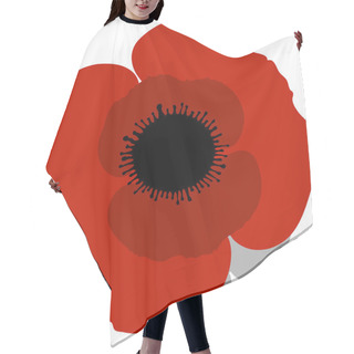 Personality  Red Poppy Hair Cutting Cape