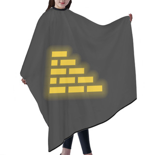 Personality  Brickwall Yellow Glowing Neon Icon Hair Cutting Cape