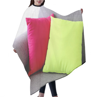 Personality  Colorful Pillows On Grey Sofa Hair Cutting Cape