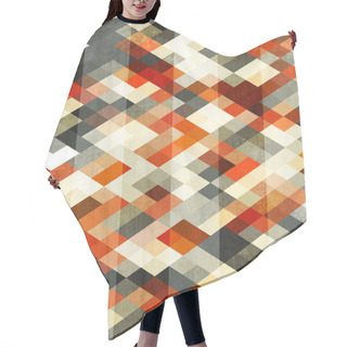 Personality  Vintage Red Rhombus Seamless Pattern Hair Cutting Cape