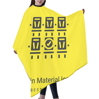 Personality  Booking Minimal Bright Yellow Material Icon Hair Cutting Cape