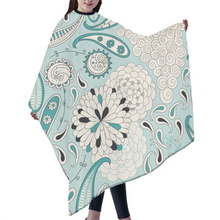 Personality  Abstract Flowers Pattern Hair Cutting Cape