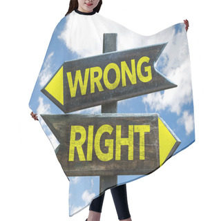 Personality  Right - Wrong Crossroad  Hair Cutting Cape
