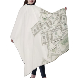 Personality  Dollars On A White Background. Hair Cutting Cape