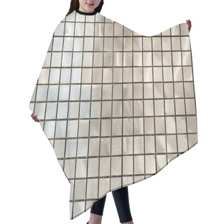 Personality  Grey Nacreous Tiles Background, Top View Hair Cutting Cape