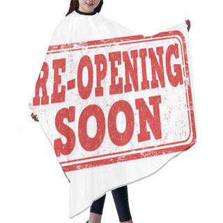 Personality  Re-opening Soon Stamp Hair Cutting Cape