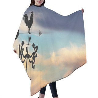 Personality  Weathervane Against Cloudscape Hair Cutting Cape
