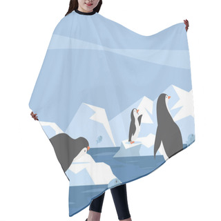 Personality  North Pole Arctic Penguin  Iceberg With Fish  Hair Cutting Cape