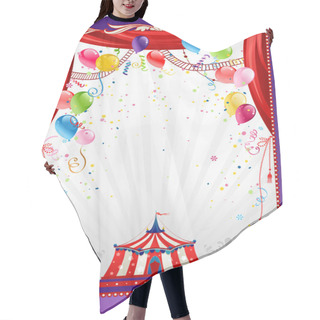 Personality  Circus Background With Balloons Hair Cutting Cape