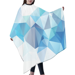 Personality  Blue White  Polygonal Mosaic Background, Vector Illustration,  Creative  Business Design Templates Hair Cutting Cape