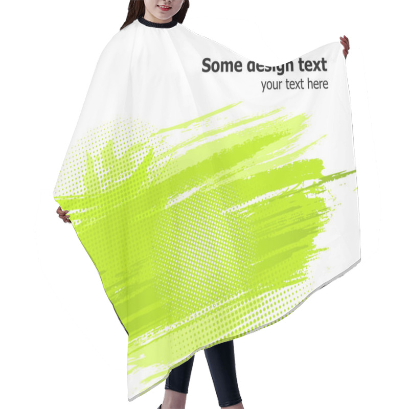 Personality  Green Paint Splashes Background Hair Cutting Cape
