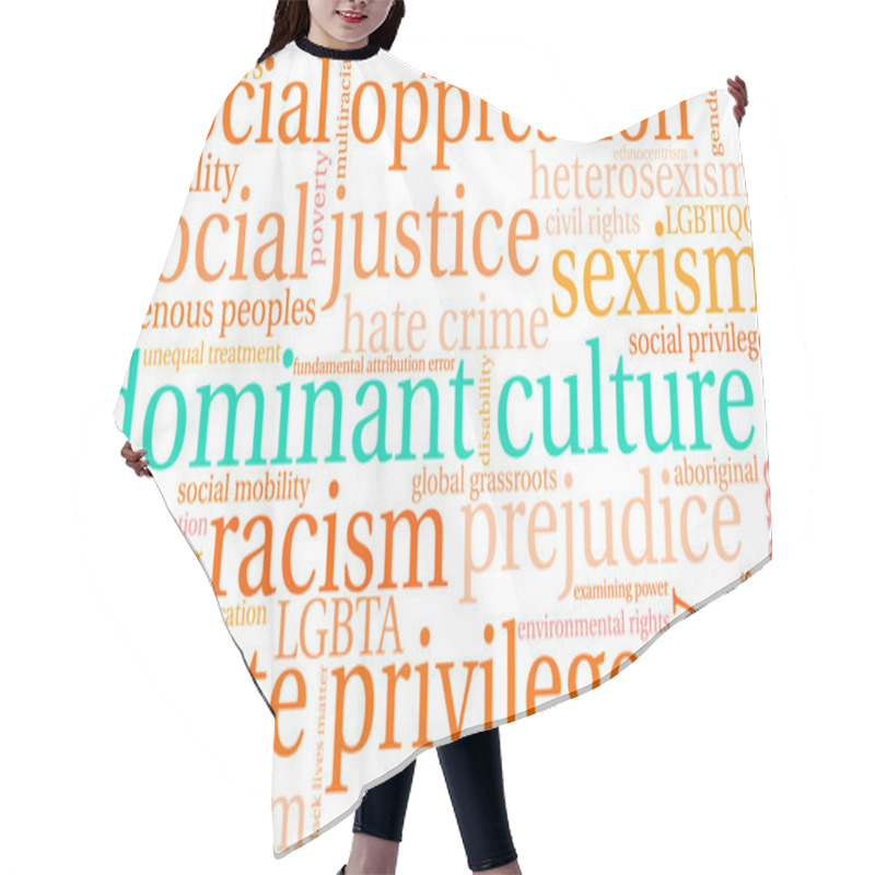 Personality  Dominant Culture Word Cloud Hair Cutting Cape