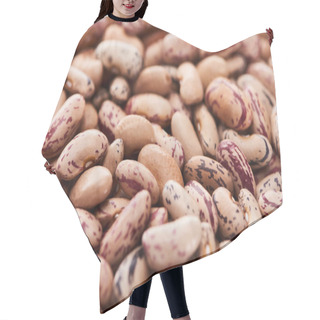 Personality  Close Up View Of Uncooked Pinto Beans Hair Cutting Cape