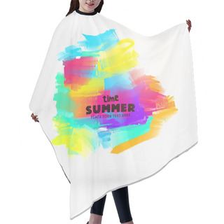 Personality  Bright Color Paint Stains Hair Cutting Cape