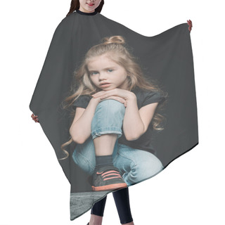 Personality  Stylish Adorable Girl  Hair Cutting Cape