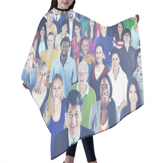 Personality  Large Group Of Diversity People Hair Cutting Cape