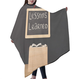 Personality  Word Lessons Learned Written On Miniature Chalkboard Hair Cutting Cape