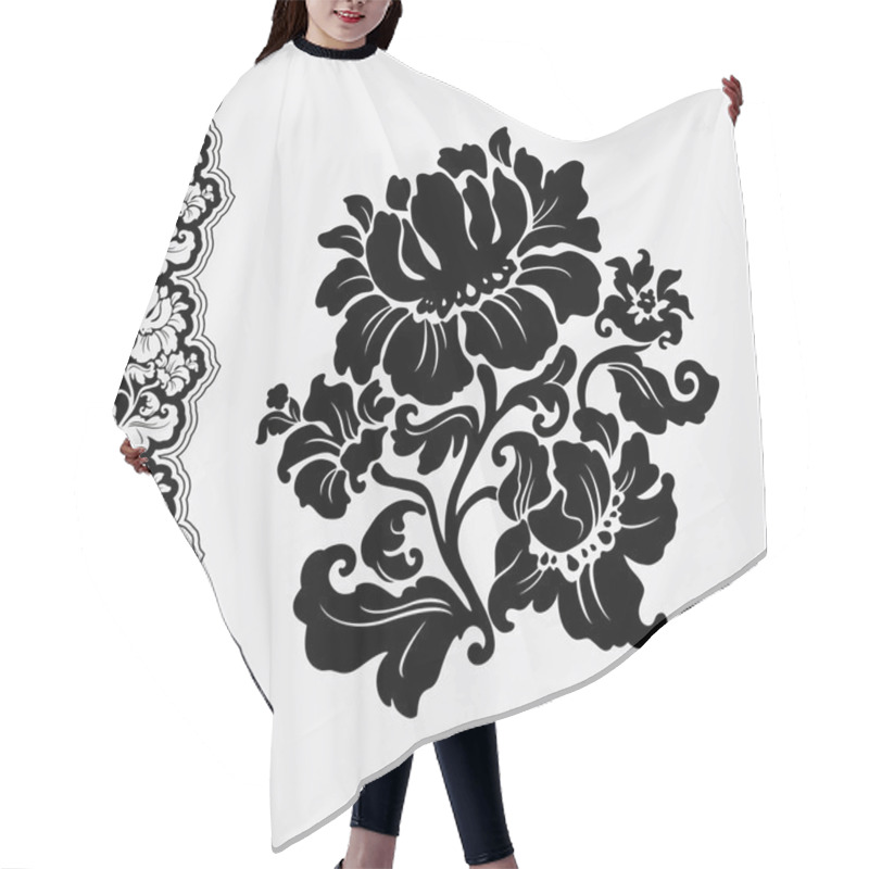 Personality  Flower And Border Lace, Design Element Hair Cutting Cape