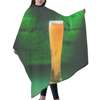 Personality  Close-up View Of Glass With Beer In Green Light, Saint Patricks Day Concept Hair Cutting Cape