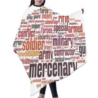 Personality  Mercenary Word Cloud Hair Cutting Cape