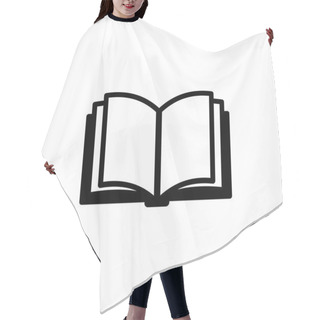Personality  Book Icon. Vector Logo Hair Cutting Cape