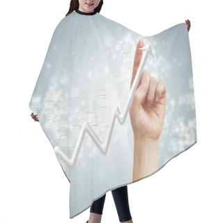 Personality  Going Up - Rising Arrow Finger Pointing Upwards Hair Cutting Cape