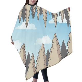 Personality  Stalactite Cave Background Hair Cutting Cape